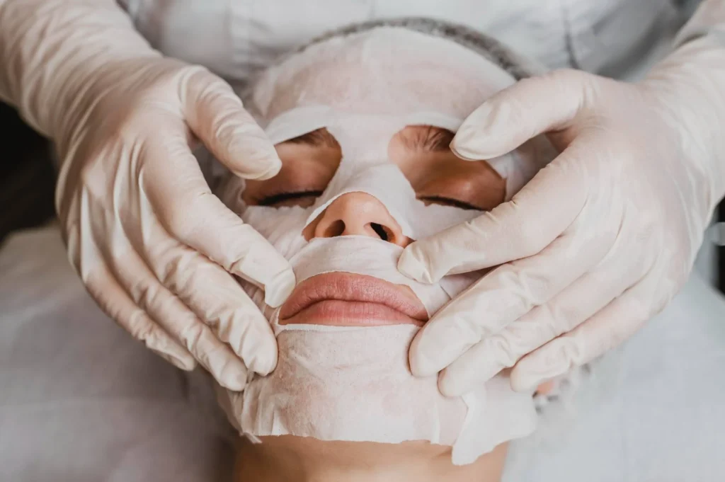 Soothing treatment bio-stimulation applied after a chemical peel at Skincare Sommelier NYC.